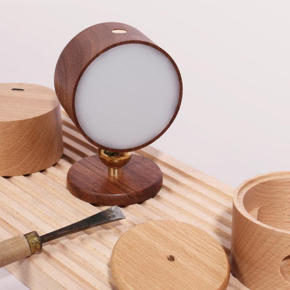 Rynx | LumaWood Magnetic USB LED Wall Lamp | Rechargeable | Touch Control | Wooden Night Light