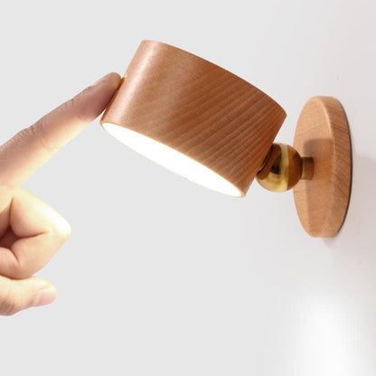 Rynx | LumaWood Magnetic USB LED Wall Lamp | Rechargeable | Touch Control | Wooden Night Light