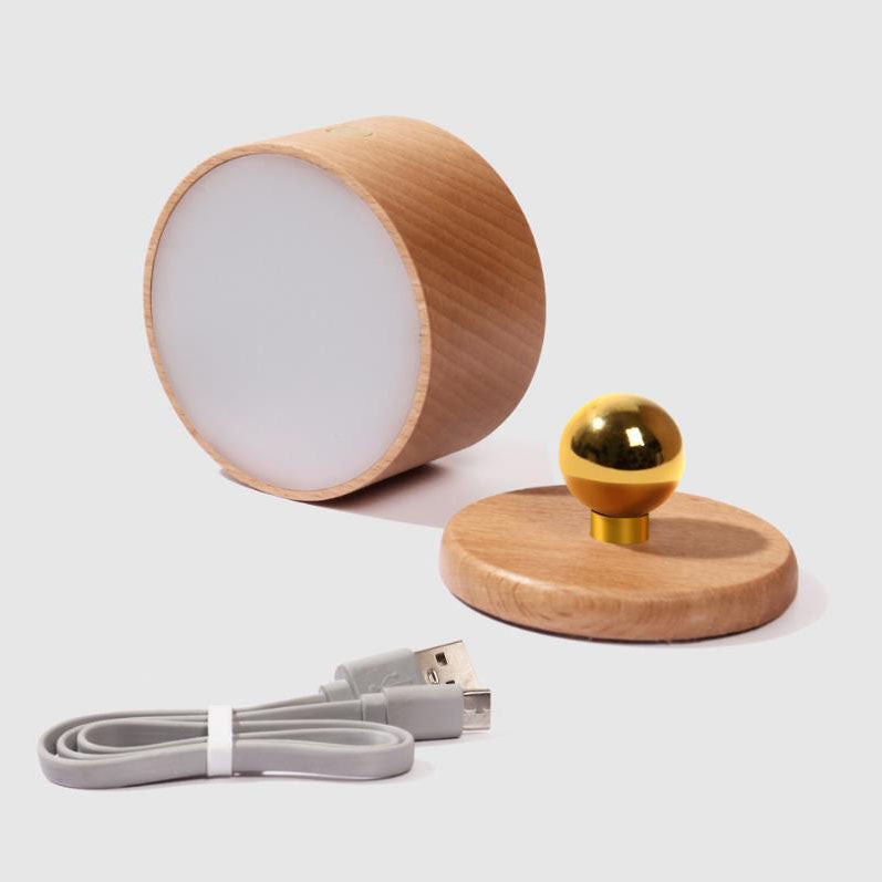Rynx | LumaWood Magnetic USB LED Wall Lamp | Rechargeable | Touch Control | Wooden Night Light