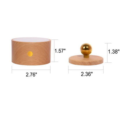 Rynx | LumaWood Magnetic USB LED Wall Lamp | Rechargeable | Touch Control | Wooden Night Light