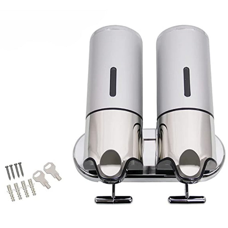 RYNX | Soap Holder & Dispenser Wall Mounted Stainless Steel Bathroom Shower Soap Dispenser Pump