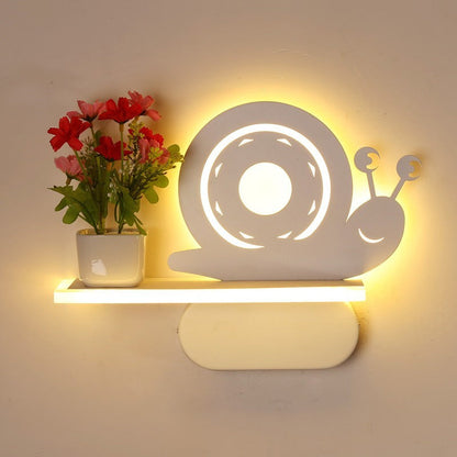 Rynx | Acrylic Wall Spotlight with Shelf Living Room Restaurant Modern Stylish Wall Lamp in White
