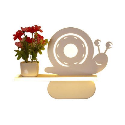 Rynx | Acrylic Wall Spotlight with Shelf Living Room Restaurant Modern Stylish Wall Lamp in White