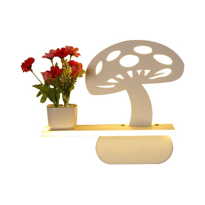 Rynx | Acrylic Wall Spotlight with Shelf Living Room Restaurant Modern Stylish Wall Lamp in White