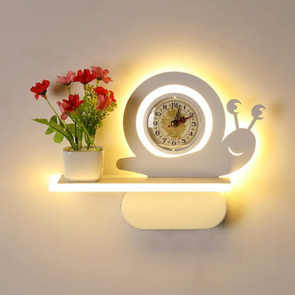 Rynx | Acrylic Wall Spotlight with Shelf Living Room Restaurant Modern Stylish Wall Lamp in White