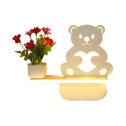 Rynx | Acrylic Wall Spotlight with Shelf Living Room Restaurant Modern Stylish Wall Lamp in White