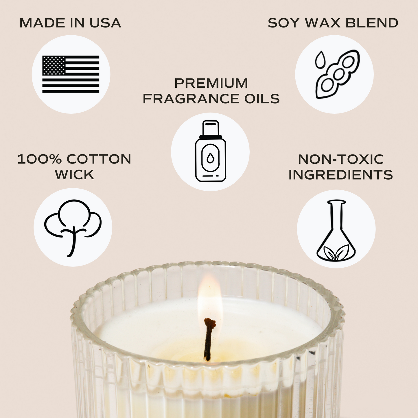 Rynx | Best Mom Ever Soy Wax Candle - Ribbed Glass Container with Box - 11 oz