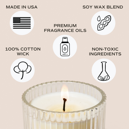 Rynx | Best Mom Ever Soy Wax Candle - Ribbed Glass Container with Box - 11 oz