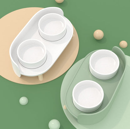 Rynx | Bone China Double Cat Bowl