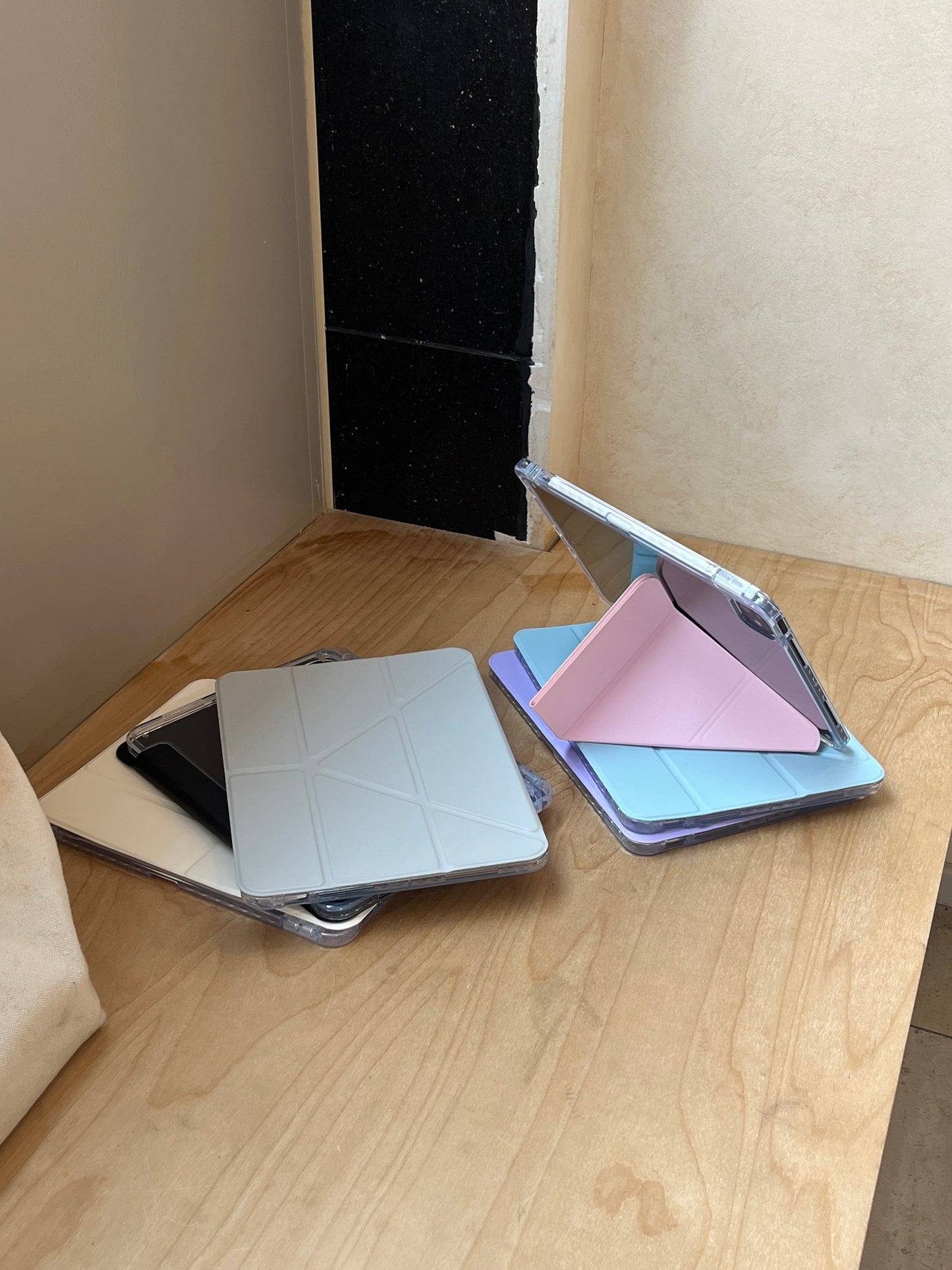 Rynx | Pastel Origami Stand iPad Case Slim Magnetic Foldable Stand