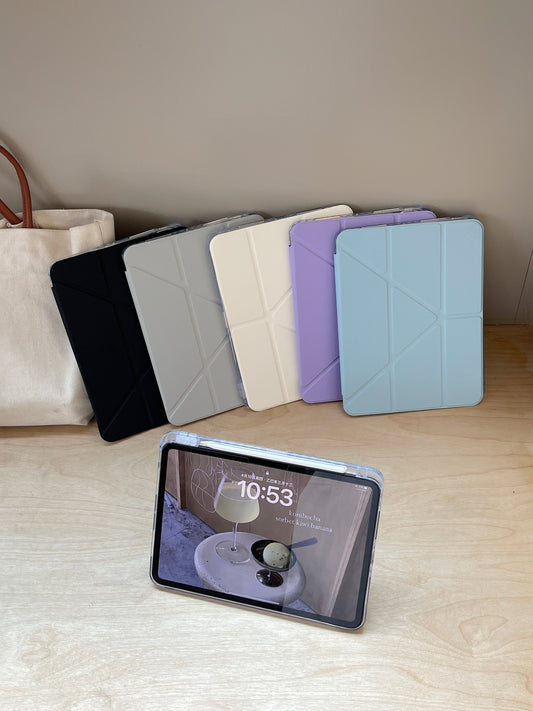 Rynx | Pastel Origami Stand iPad Case Slim Magnetic Foldable Stand