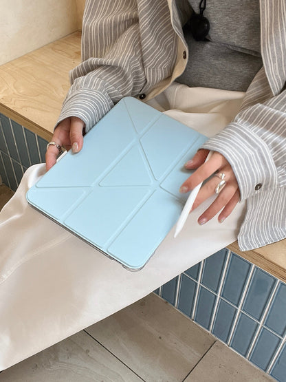 Rynx | Pastel Origami Stand iPad Case Slim Magnetic Foldable Stand