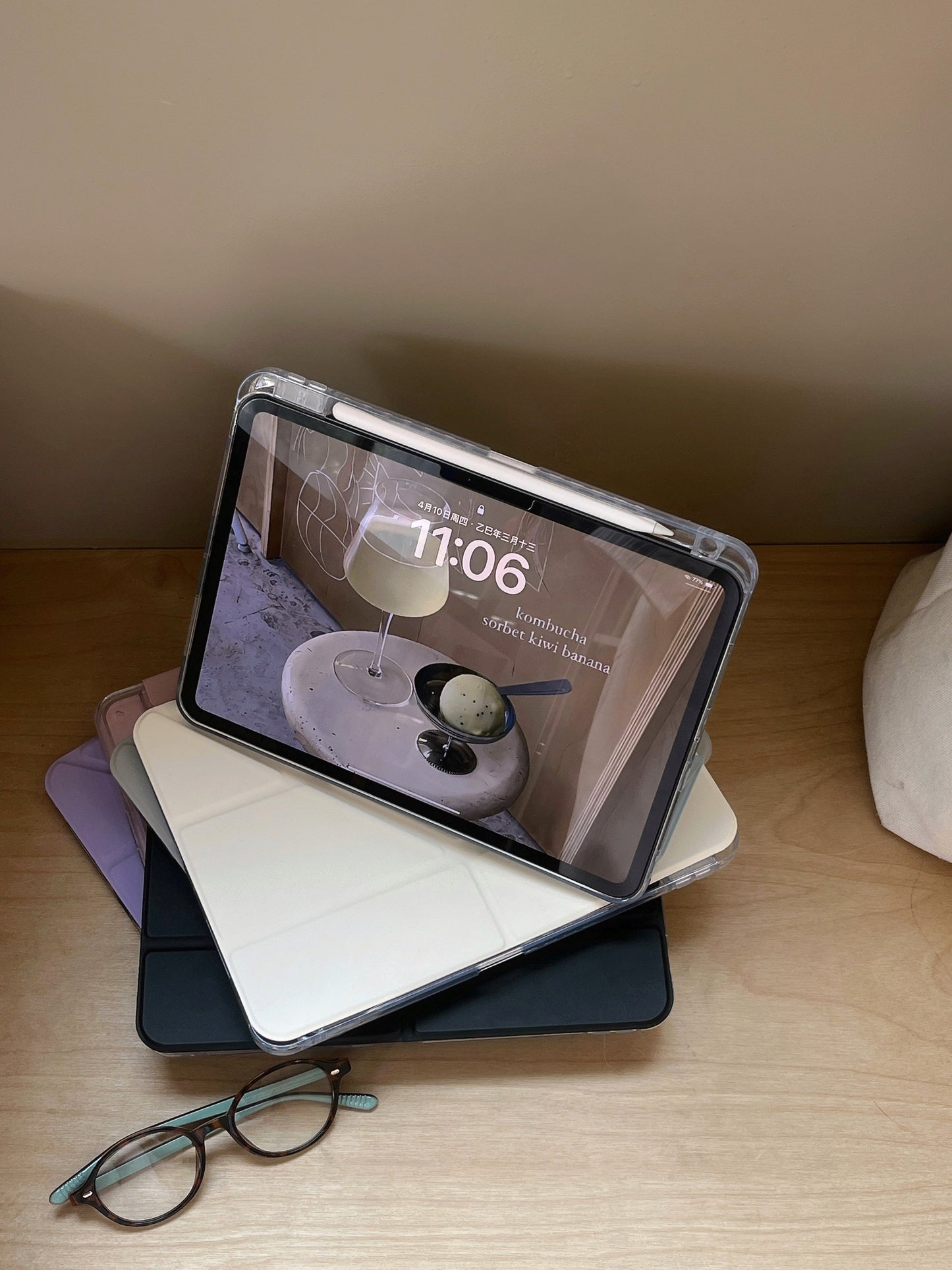 Rynx | Pastel Origami Stand iPad Case Slim Magnetic Foldable Stand