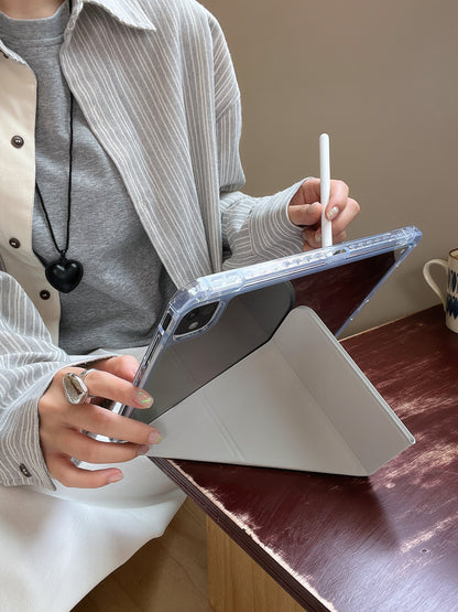 Rynx | Pastel Origami Stand iPad Case Slim Magnetic Foldable Stand