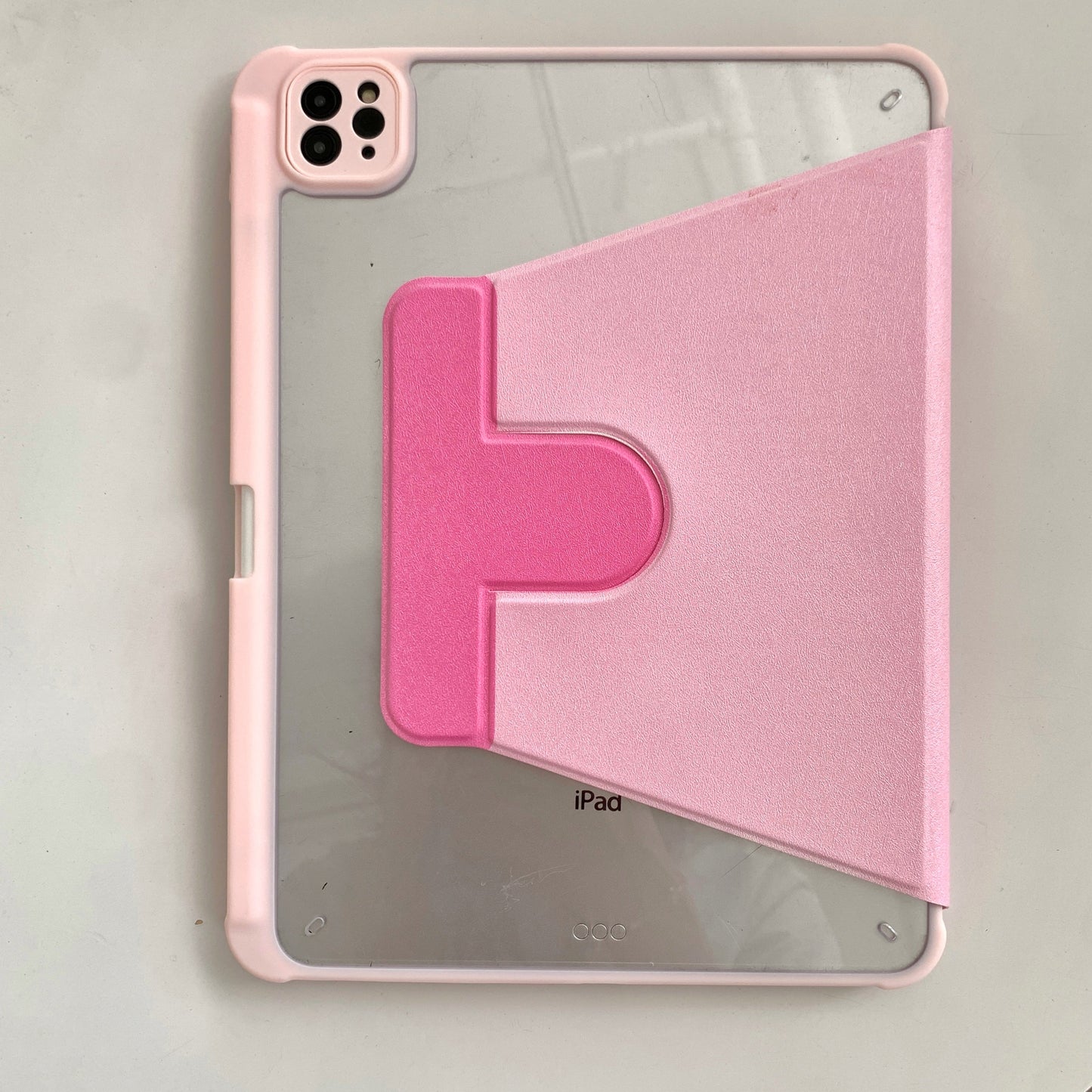 Rynx | Cute pink iPad case with heart lace design – Floral stand case