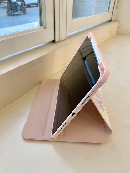 Rynx | Pastel Patchwork Lace iPad Case – Sweet Bows, Stand Case