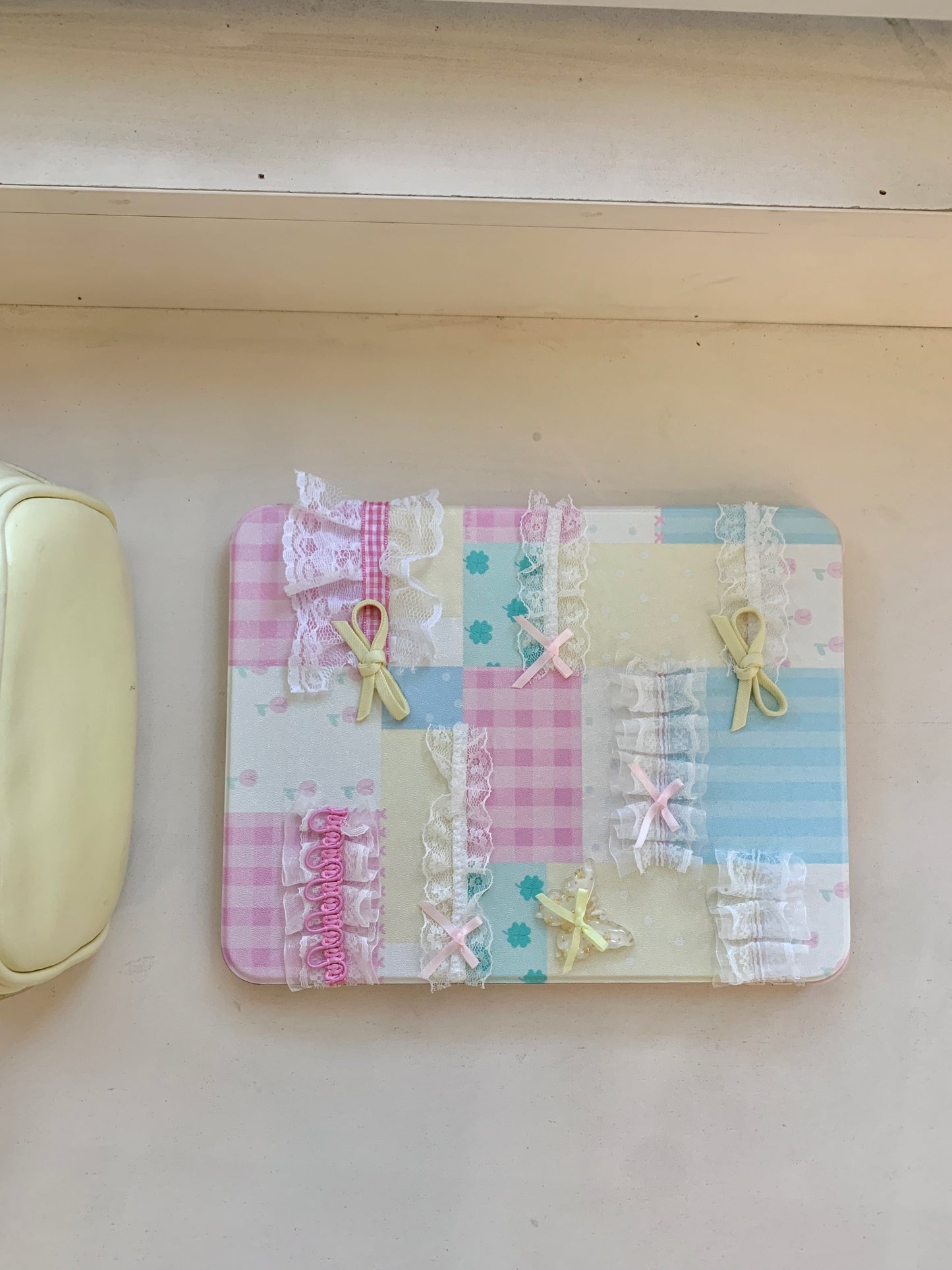 Rynx | Pastel Patchwork Lace iPad Case – Sweet Bows, Stand Case