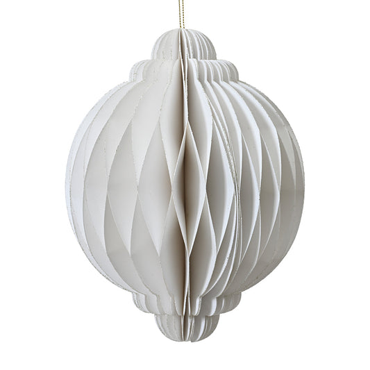 Rynx | Decorative hanger onion wool white 40 cm