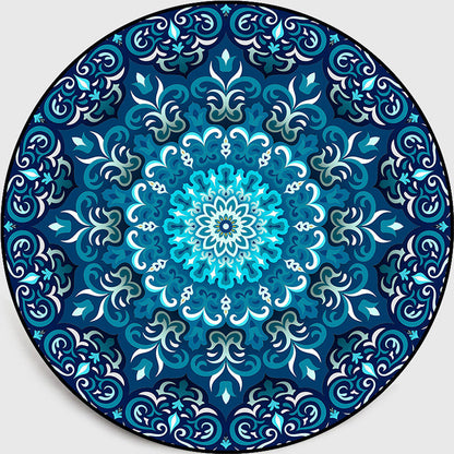 Rynx | Multicolored Living Room Carpet Turkish Floral Swirl Rug Synthetic Non-Slip Pet-Friendly Machine Washable Carpet