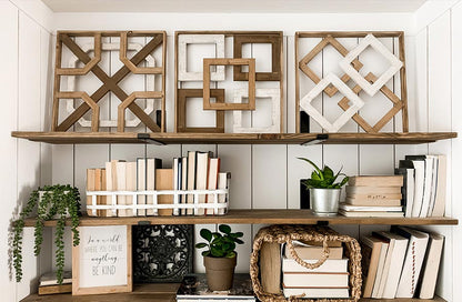 Rynx | Various wooden wall art pieces, set of 4