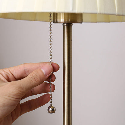 Rynx | AstralGlow - Elegant Fabric Empire Shade Table Lamp with Pull Chain