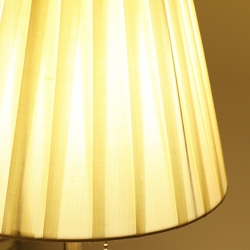 Rynx | AstralGlow - Elegant Fabric Empire Shade Table Lamp with Pull Chain