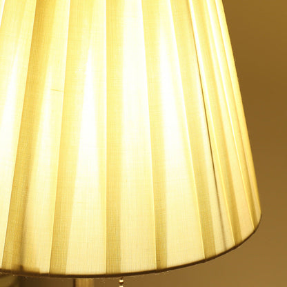 Rynx | AstralGlow - Elegant Fabric Empire Shade Table Lamp with Pull Chain