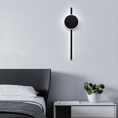 Rynx | Black Hour Hand Wall Sconce Light Minimalist Metal LED Wall Mount Lighting for Living Room