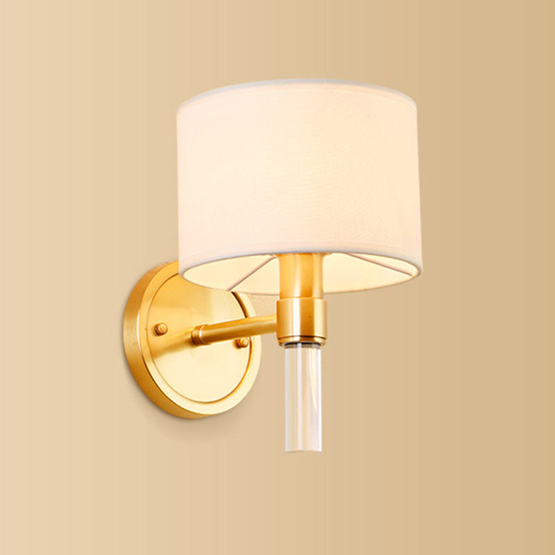 Rynx | 1 Wall Lamp Simplicity Geometrically Shaped Fabric Wall Lamp in Gold