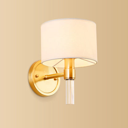 Rynx | 1 Wall Lamp Simplicity Geometrically Shaped Fabric Wall Lamp in Gold