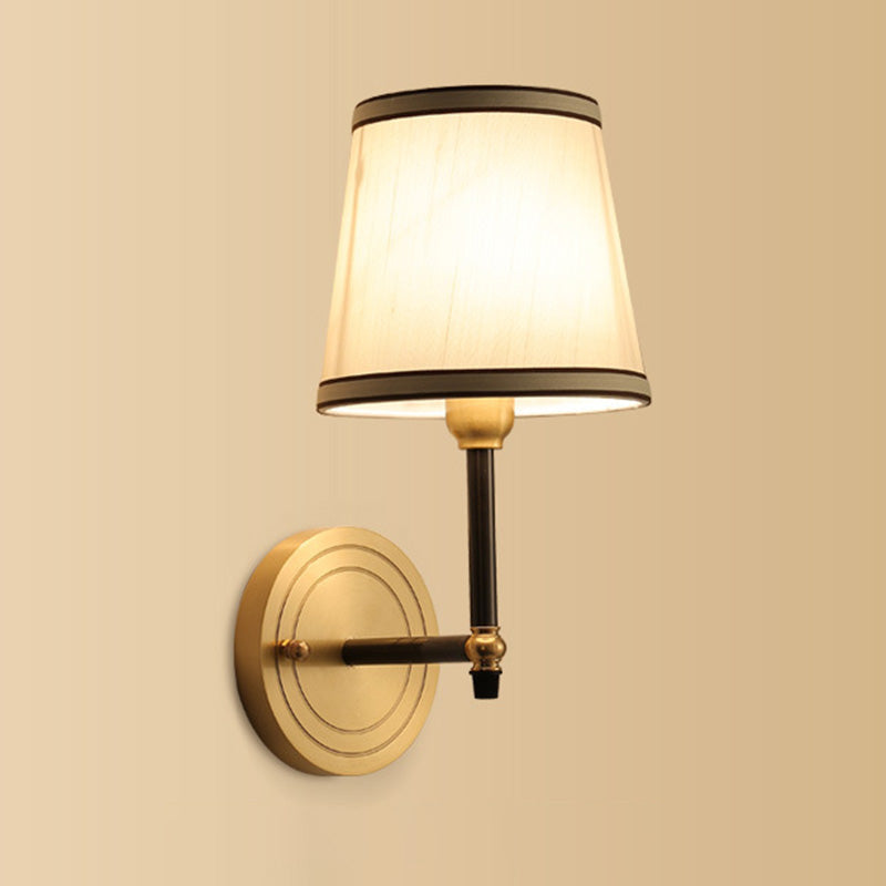 Rynx | 1 Wall Lamp Simplicity Geometrically Shaped Fabric Wall Lamp in Gold
