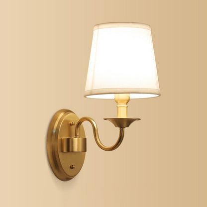 Rynx | 1 Wall Lamp Simplicity Geometrically Shaped Fabric Wall Lamp in Gold
