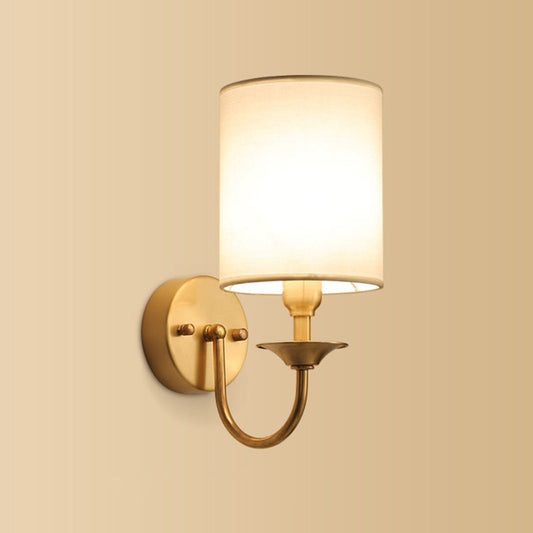 Rynx | 1 Wall Lamp Simplicity Geometrically Shaped Fabric Wall Lamp in Gold