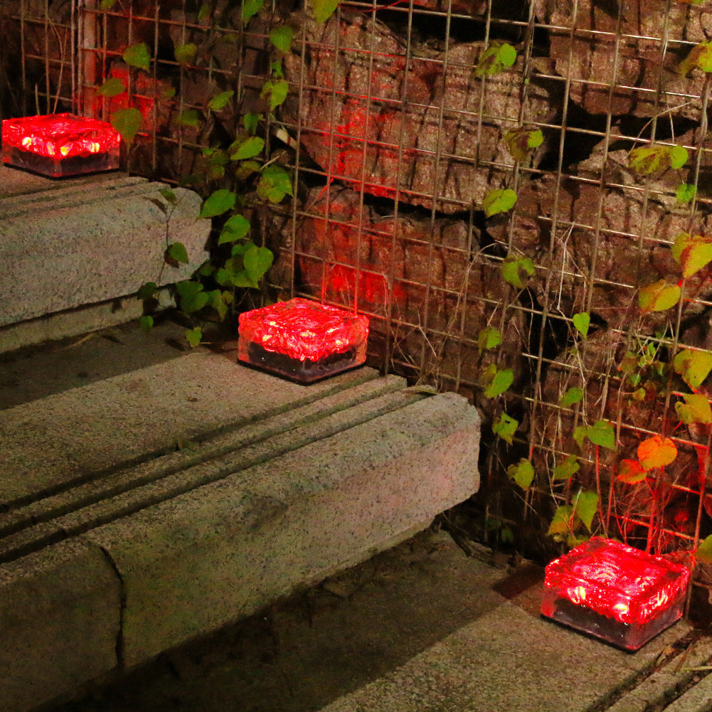 Rynx | IceGlow Solar LED Floor Recessed Light | Waterproof | Glass Effect | Garden Lighting in Various Colors