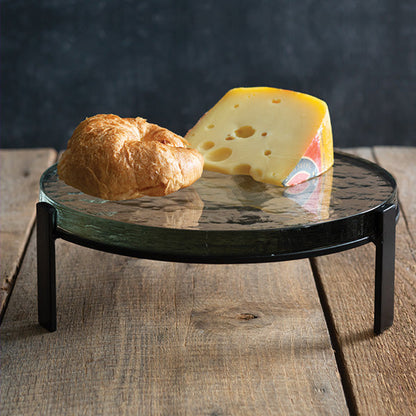Rynx | Blocked glass dessert stand