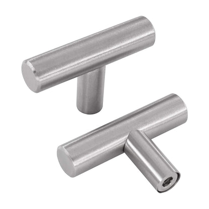Rynx | Brushed Nickel Modern Stainless Steel Drawer Hardware T-Bar Handles