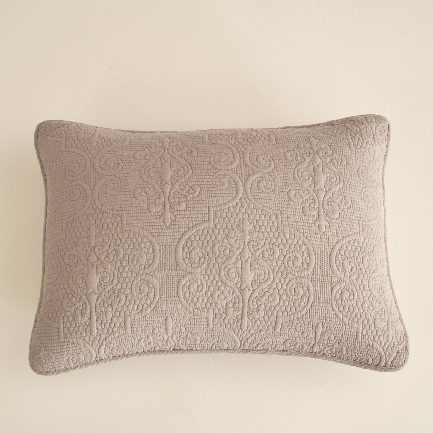 Rynx | Neutral Taupe Beige Sandy Elegant Matelassé Cotton Quilted Bedspread Set