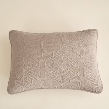 Rynx | Neutral Taupe Beige Sandy Elegant Matelassé Cotton Quilted Bedspread Set