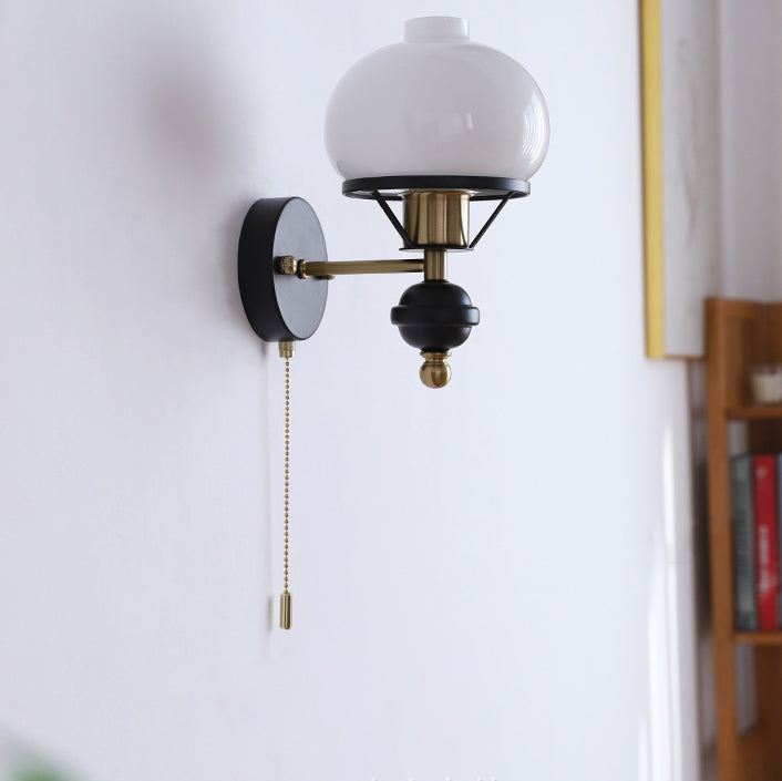 Rynx | GeoLuxe French Geometric Wall Lamp | Iron & Glass | 1-Light Design for Living Room