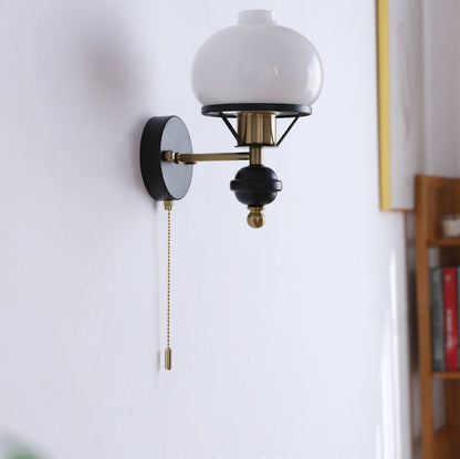 Rynx | GeoLuxe French Geometric Wall Lamp | Iron & Glass | 1-Light Design for Living Room