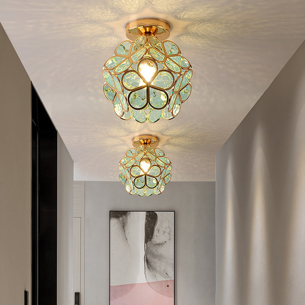Rynx | Glass flower ceiling light - FloraGlow
