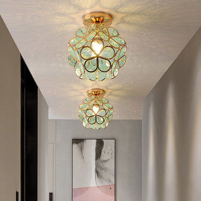 Rynx | Glass flower ceiling light - FloraGlow