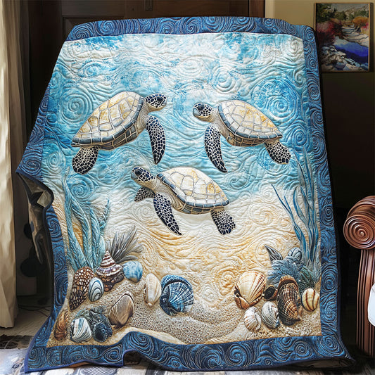 Rynx | Serene Turtle Quilted Blanket