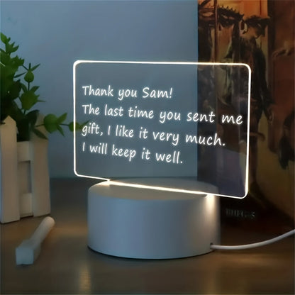 Rynx | LumiBoard - Modern LED Message Board Table Lamp with Pen