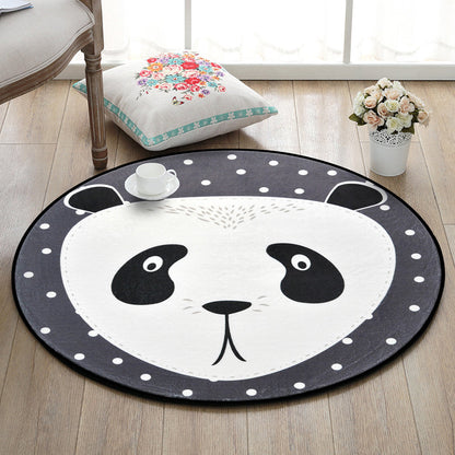 Rynx | Creative Cartoon Area Rug Multi Colors Animals with Dotted Background Carpet Washable Pet Friendly Non-Slip Rug for Children's Room