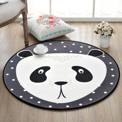 Rynx | Creative Cartoon Area Rug Multi Colors Animals with Dotted Background Carpet Washable Pet Friendly Non-Slip Rug for Children's Room