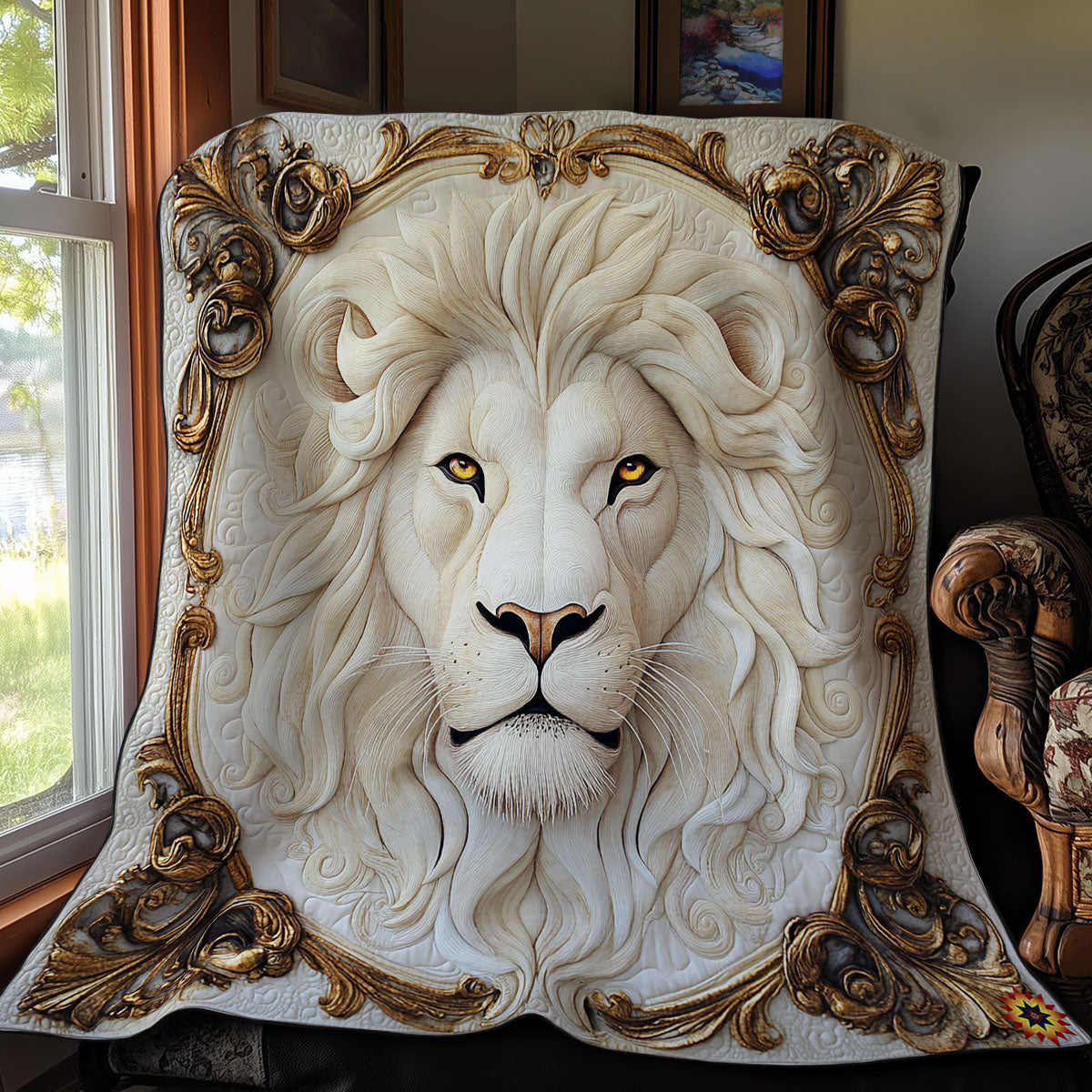 Rynx | Royal White Lion Quilt