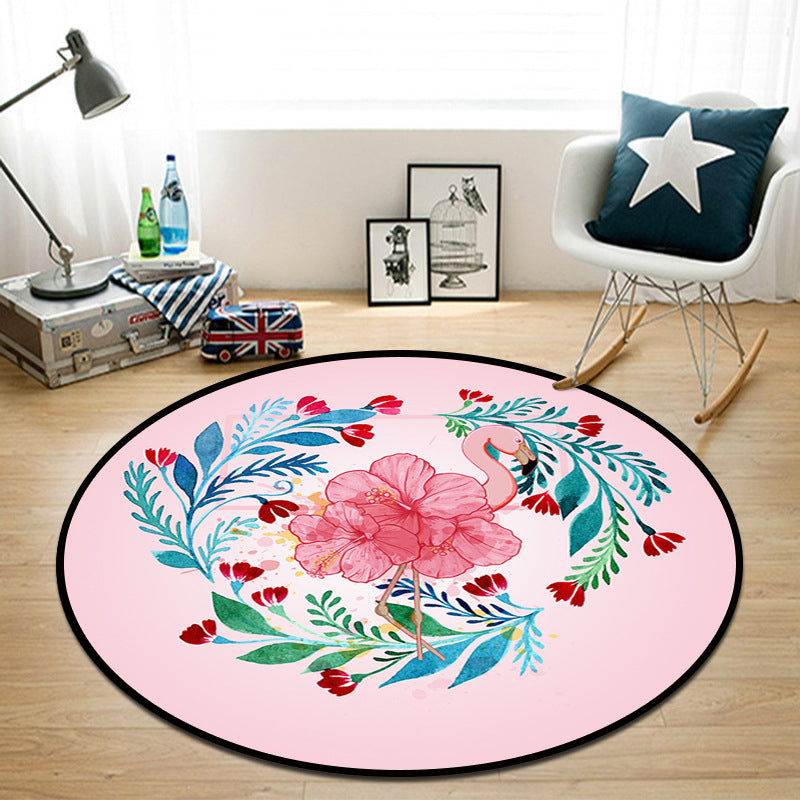 Rynx | Beautiful Multi Color Cartoon Rug Synthetic Scandinavian Rug Non-Slip Machine Washable Stain Resistant Carpet for Children’s Room