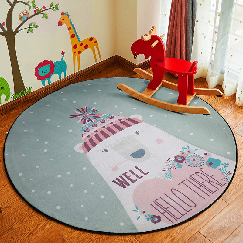 Rynx | Stylish Cartoon Rug Multicolor Fairy Tale World Rug Non-Slip Backing Machine Washable Stain Resistant Rug for Kindergarten