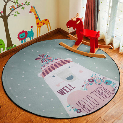 Rynx | Stylish Cartoon Rug Multicolor Fairy Tale World Rug Non-Slip Backing Machine Washable Stain Resistant Rug for Kindergarten